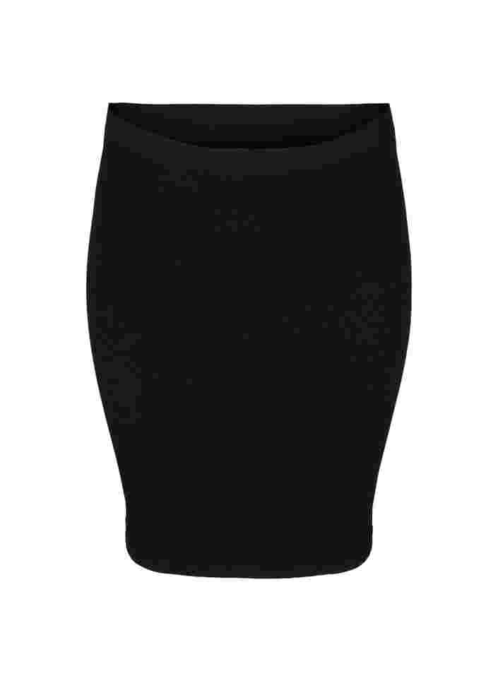Kroppsnära kjol utan sömmar, Black, Packshot image number 0