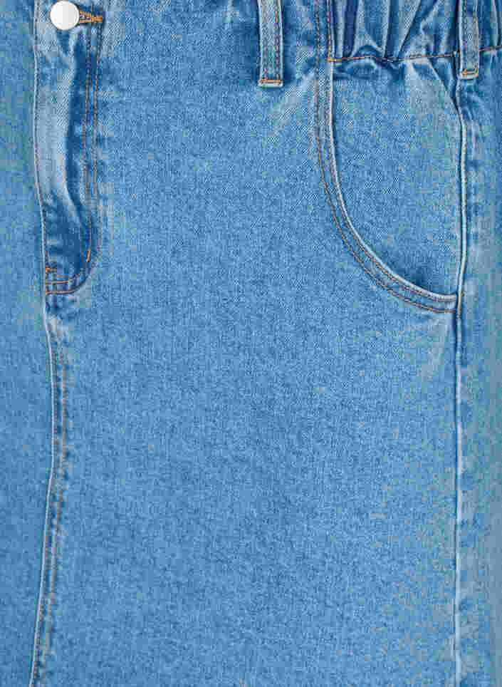 Jeanskjol med fickor, Light blue denim, Packshot image number 2