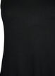 Ärmlös ribbad klänning i viskos, Svart, Packshot image number 2
