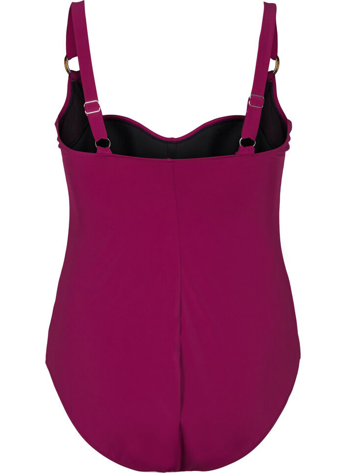 Vadderad baddr&auml;kt med drapering, R&ouml;d, Packshot image number 1