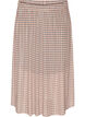 Rutig midikjol i mesh, Beige, Packshot image number 0