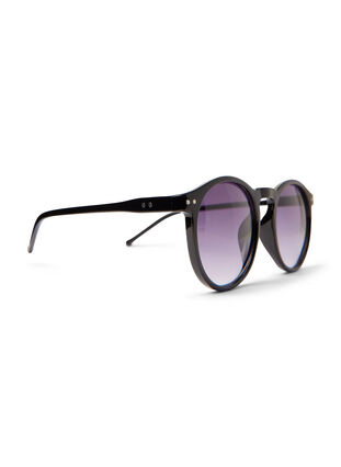 Solglasögon med runda glas, Black, Packshot image number 1