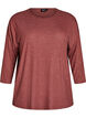 Jerseyblus med 3/4-&auml;rm, R&ouml;d, Packshot image number 0