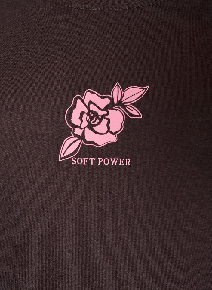 T-shirt med tryck, Brun, Packshot image number 2