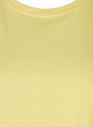 T-shirt med lös passform och ärmar som går till armbågen, Pale Banana, Packshot image number 2