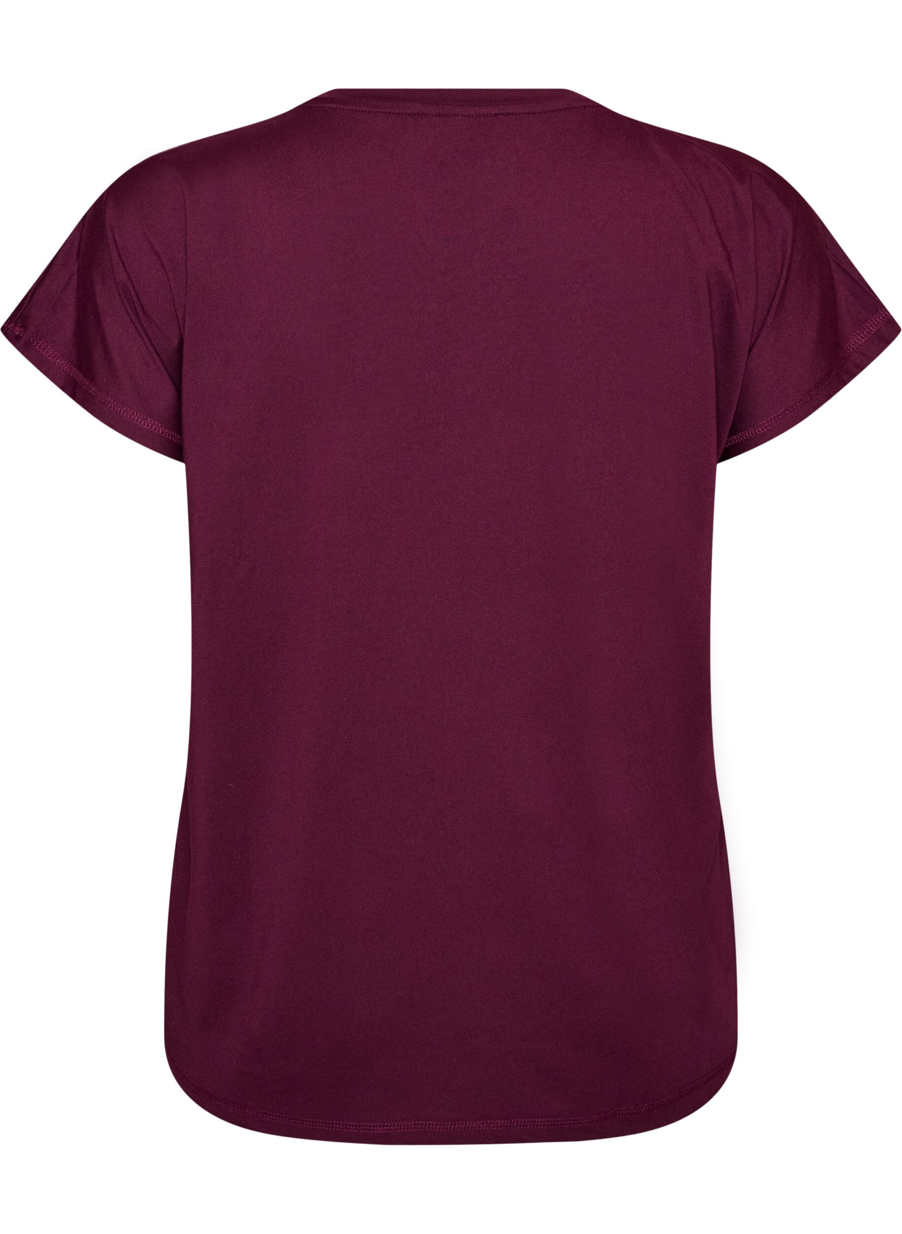 ZizziL&ouml;s tr&auml;ningst-shirt med v-ringning, Lila, Packshot image number 1