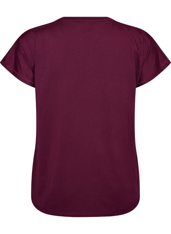 L&ouml;s tr&auml;ningst-shirt med v-ringning, Lila, Packshot image number 1