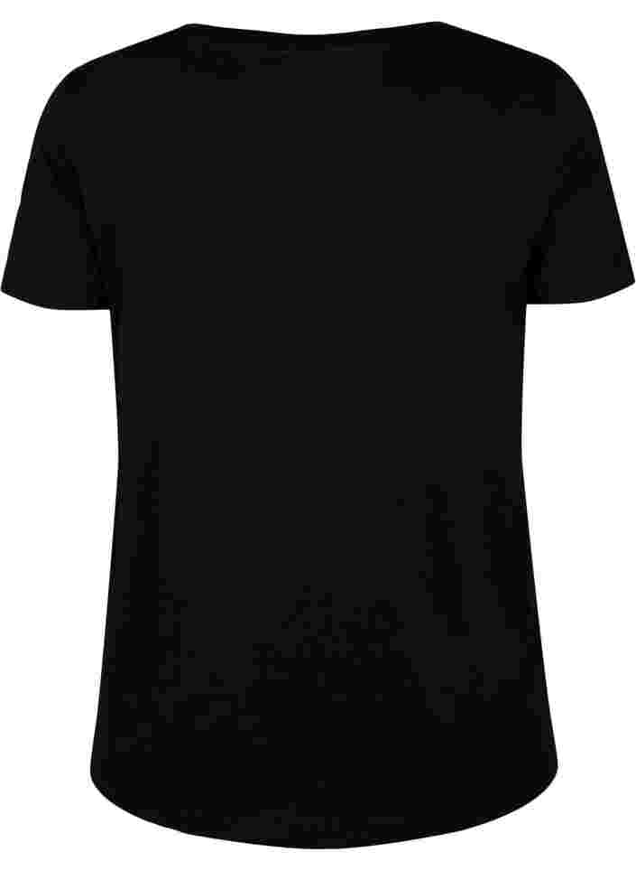  T-shirt till träning med print, Black w. Stripe Move, Packshot image number 1