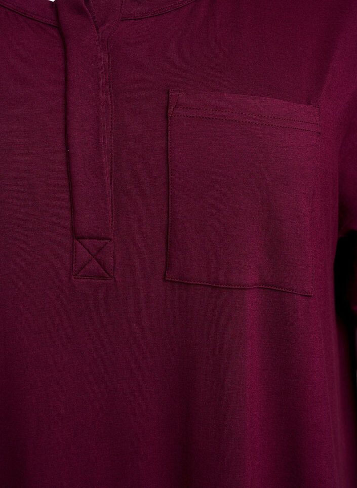 Kortärmad nattlinne i viskos, Fig, Packshot image number 2