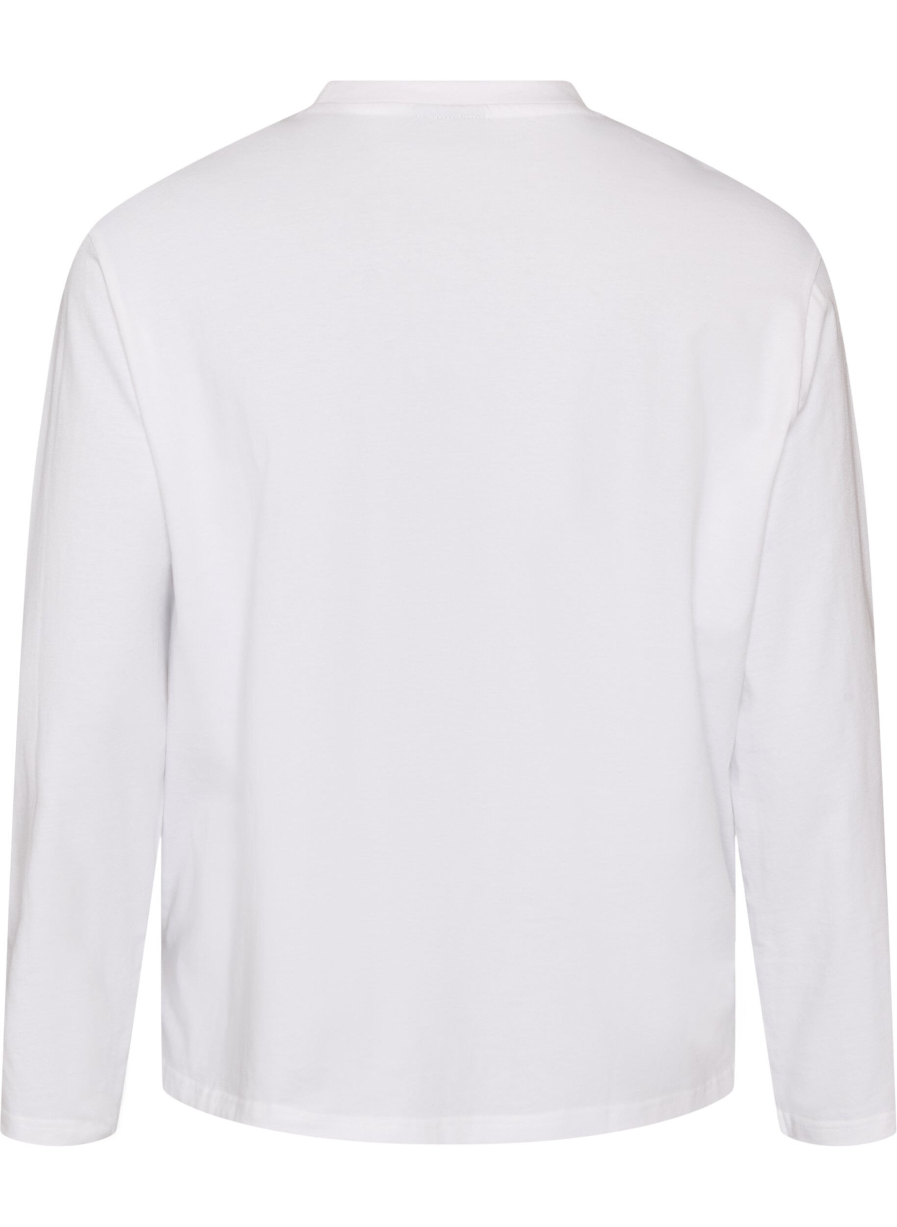 ZizziBas-t-shirt med l&aring;nga &auml;rmar, Vit, Packshot image number 1