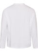 Bas-t-shirt med l&aring;nga &auml;rmar, Vit, Packshot image number 1