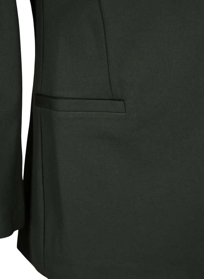 Enkel blazer med knapp, Grön, Packshot image number 3