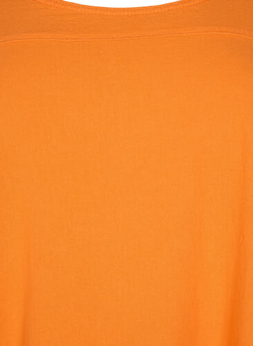 Kortärmad klänning i bomull, Orange Tiger, Packshot image number 2