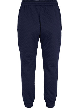 Mönstrade byxor med dragsko och fickor, Navy Blazer, Packshot image number 1