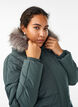Vattenavvisande parkas med krage i fuskpäls, Grön, Model image number 3