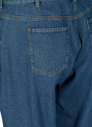 Pösiga jeans i bomull, Blue denim, Packshot image number 3