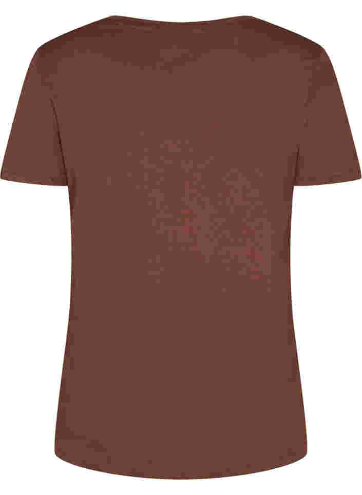 T-shirt i bomull med korta ärmar, Chestnut Change, Packshot image number 1