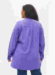Lång skjorta med color-block, Purple Block, Model