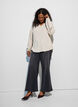 Blus i viskos med v-ringning och rundad nederkant, Beige, Model image number 1