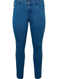 Super slim Amy jeans med hög midja, Mid Blue
