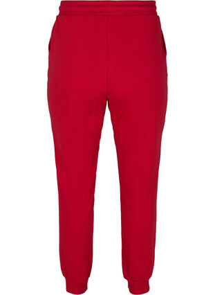 Lösa sweatpants med fickor, Red, Packshot image number 1