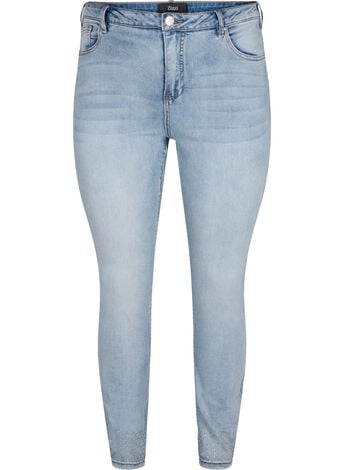 Amy jeans med hög midja och strass