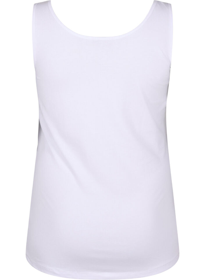 Enf&auml;rgat baslinne i bomull, Vit, Packshot image number 1
