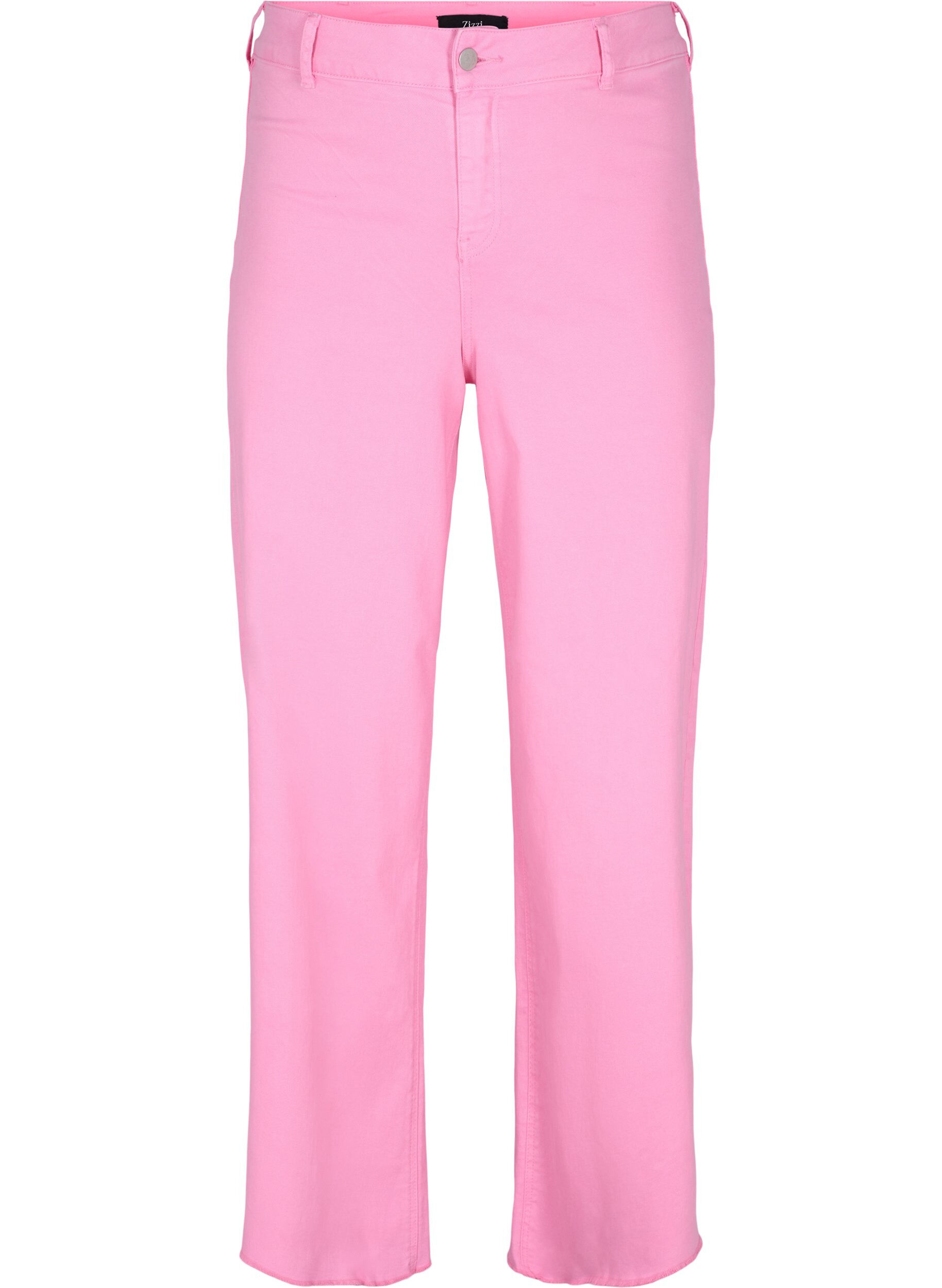 Zizzi Utsv&auml;ngda jeans med h&ouml;g midja, Rosa, Packshot image number 0