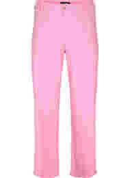 Utsvängda jeans med hög midja, Pink