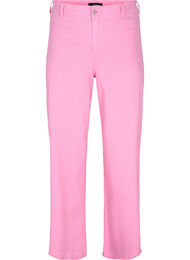 Utsvängda jeans med hög midja, Pink, Packshot