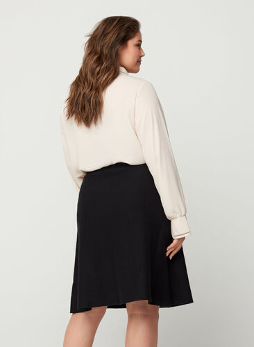 Kort kjol med a-form, Black, Model image number 1