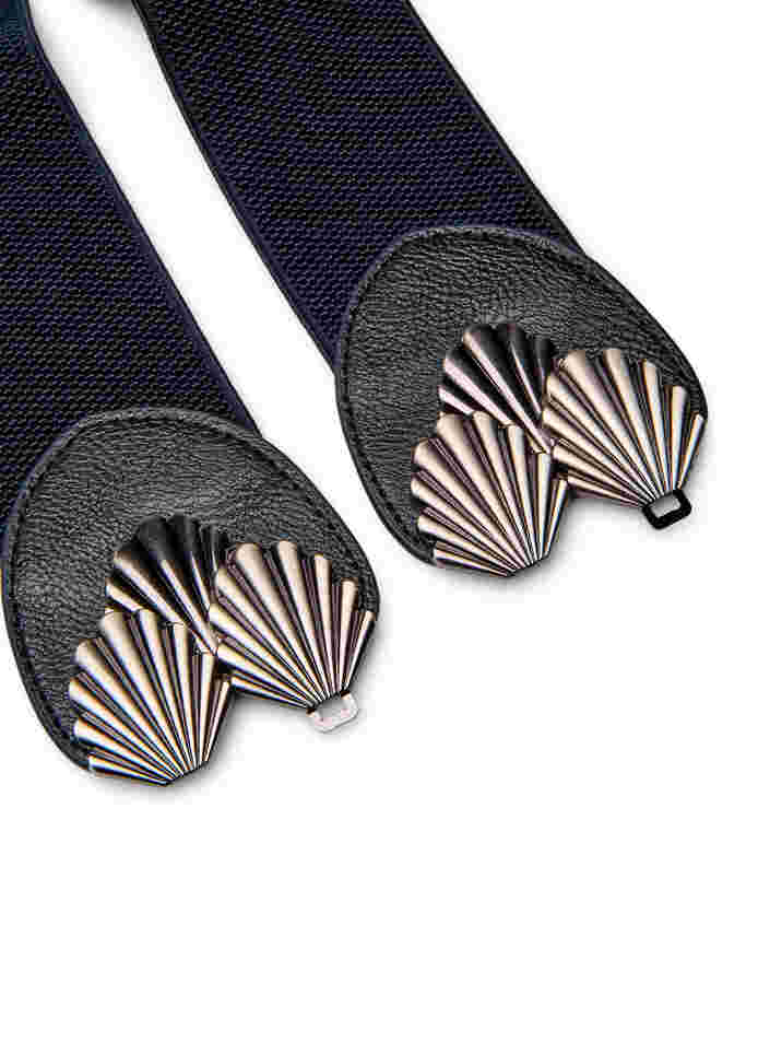 Midjebälte med silverspänne, Black, Packshot image number 2