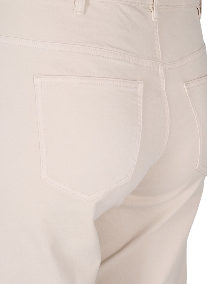 Gemma jeans med hög midja, Beige, Packshot image number 3