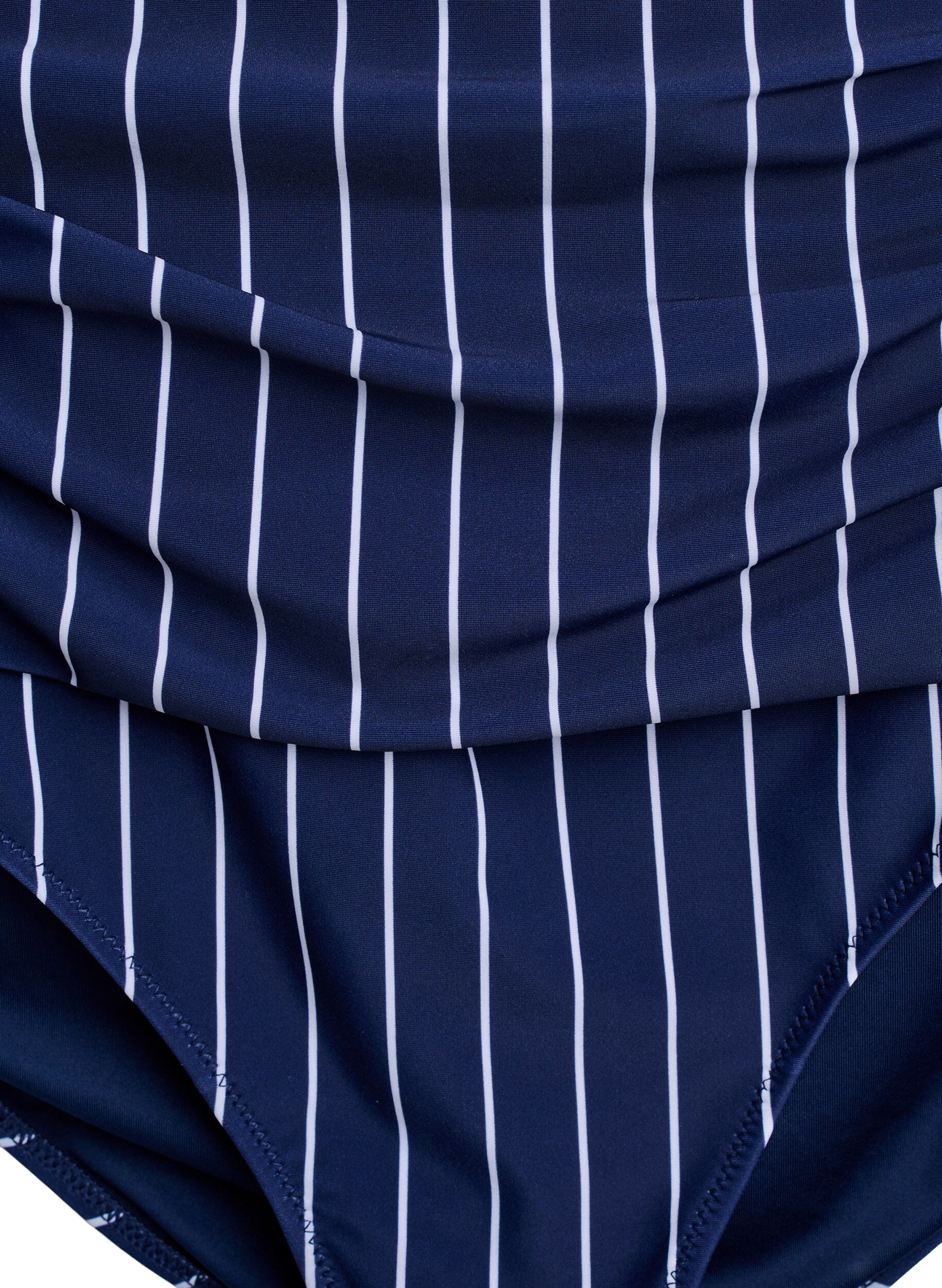 Zizzi Bikinitrosa med h&ouml;g midja och m&ouml;nster, Bl&aring;, Packshot image number 2