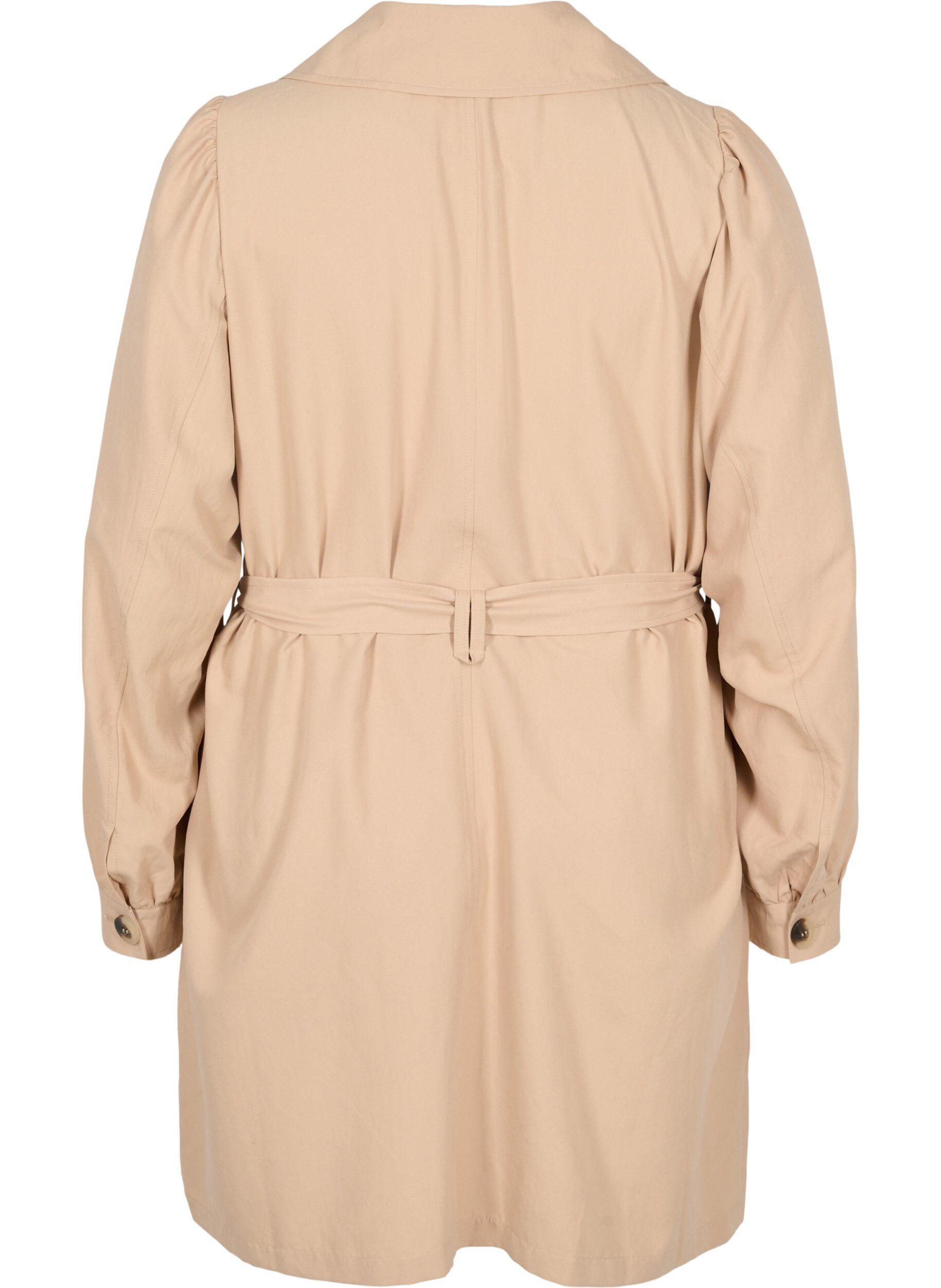 Zizzi Trenchcoat med b&auml;lte och fickor, Nomad, Packshot image number 1