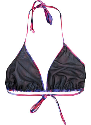 Triangel-bikinibehå med tryck, Pink Flower AOP, Packshot image number 1