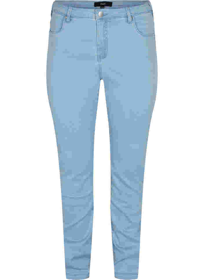 Slim fit Emily jeans med normalhög midja, Ex Lt Blue, Packshot image number 0