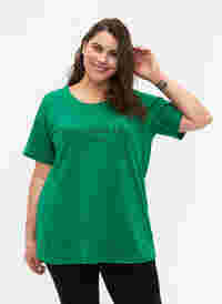 T-shirt från FLASH med tryck, Jolly Green, Model