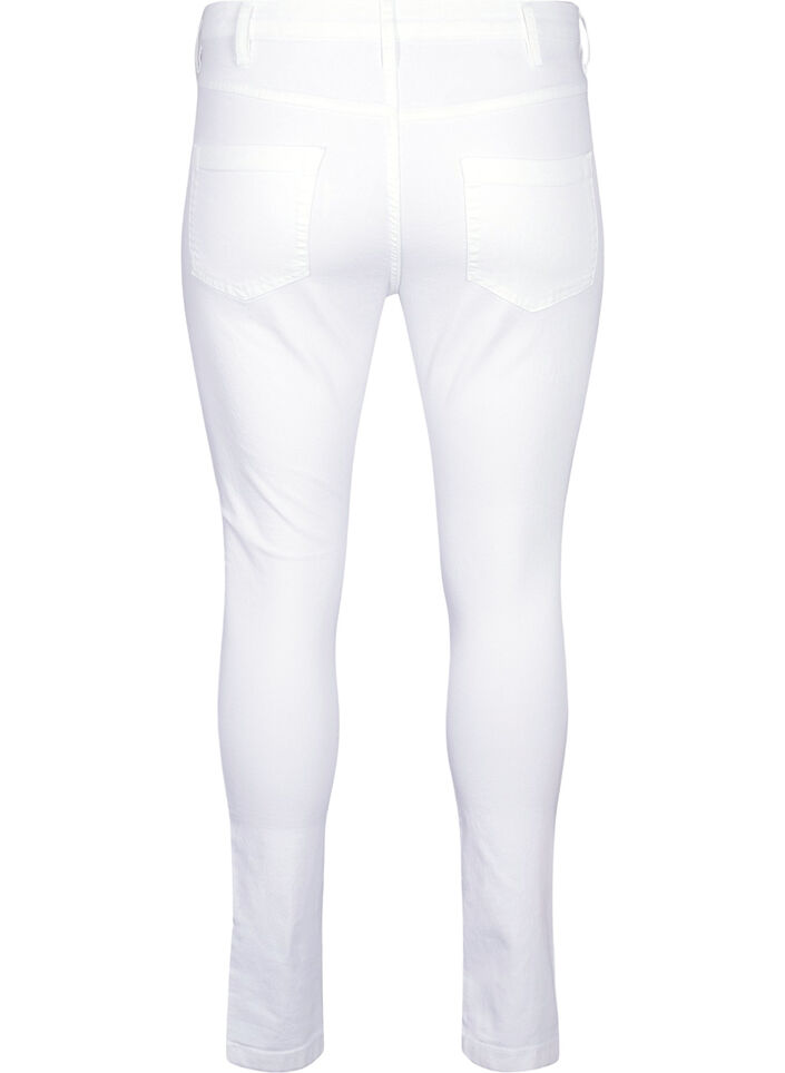 Super slim Amy jeans med hög midja, Vit, Packshot image number 1