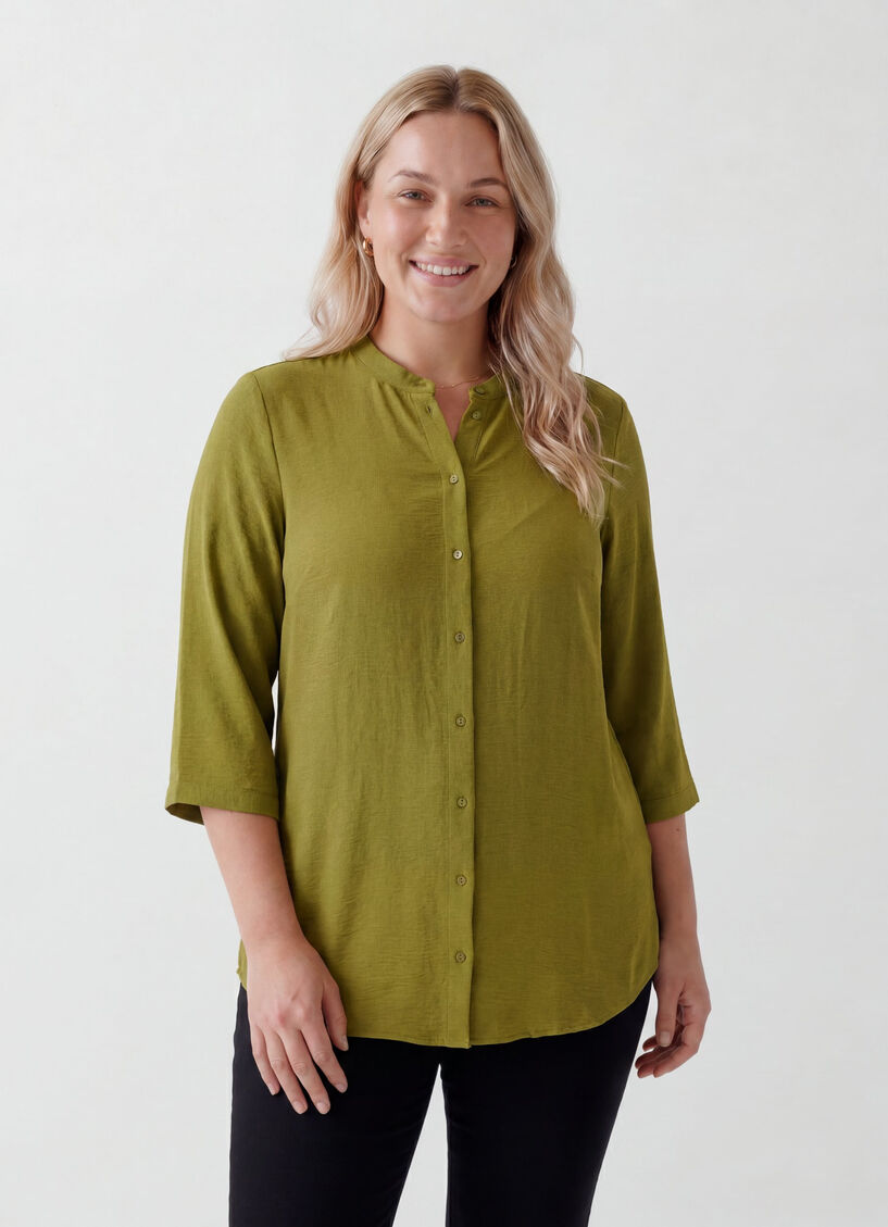 Tunika med 3/4-&auml;rmar, Gr&ouml;n, Model image number 0