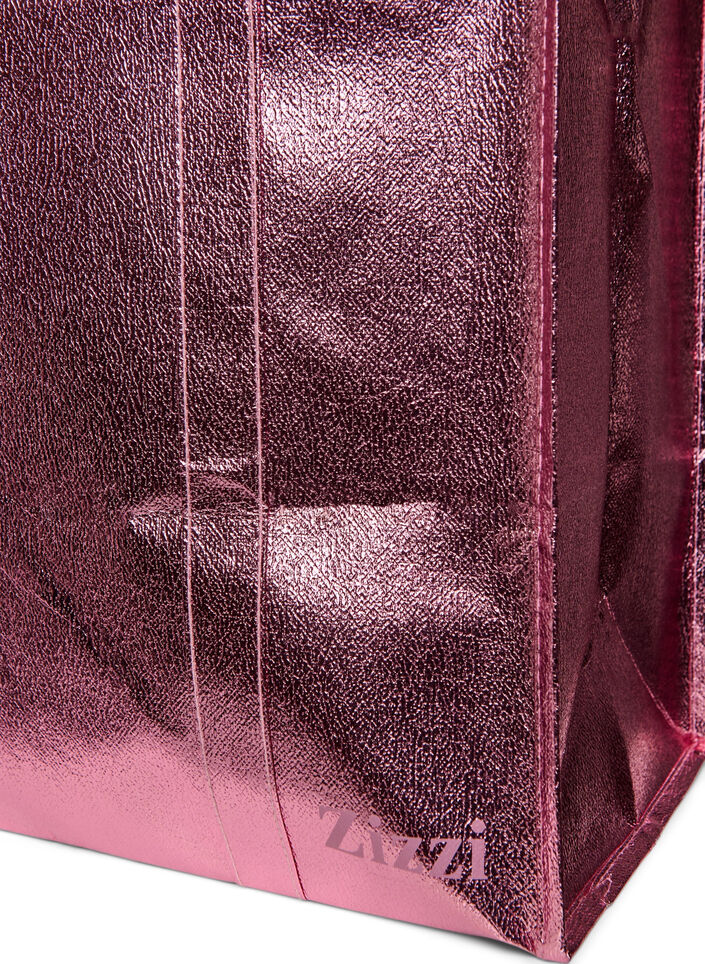 Shoppingv&auml;ska med dragkedja, Rosa, Packshot image number 2