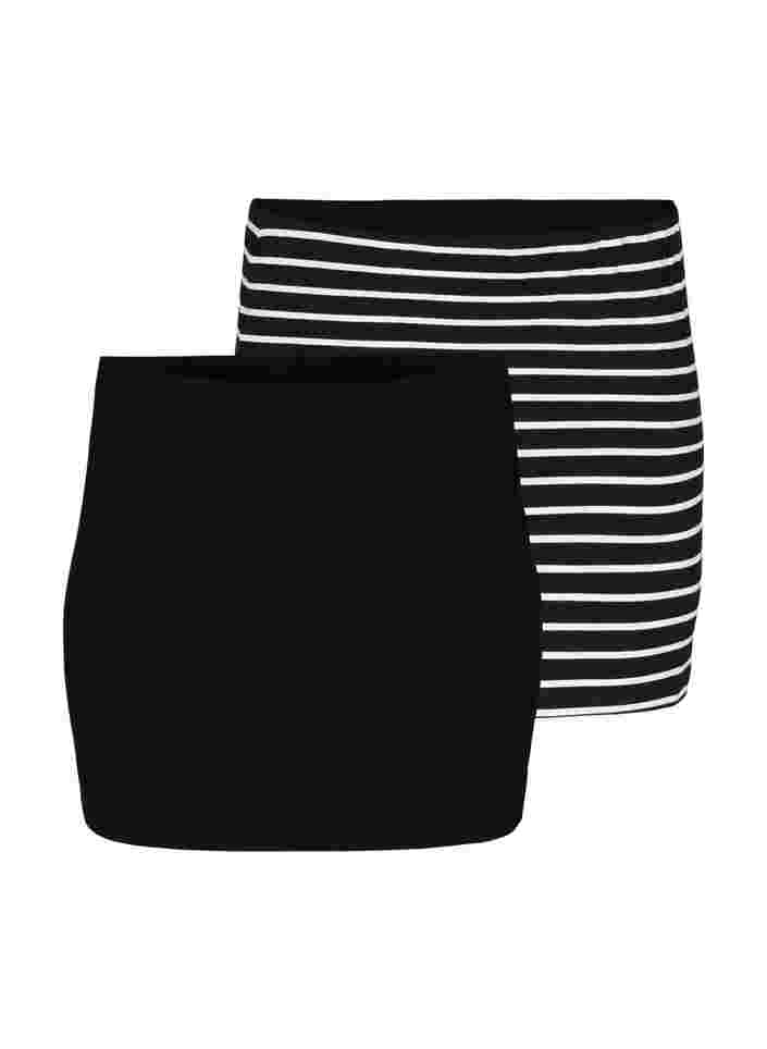 2-pack toppförlängare, Black/Black Stripe, Packshot image number 0