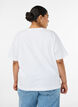 Boxig t-shirt i bomull, Vit, Model image number 2