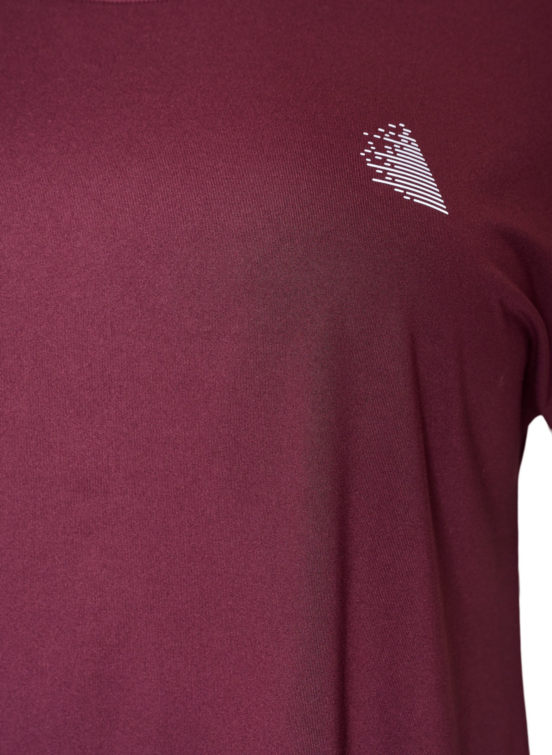ZizziEnf&auml;rgad tr&auml;nings-T-shirt, R&ouml;d, Packshot image number 2