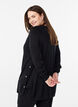 Stickad blus med knappar i sidan, Svart, Model image number 2