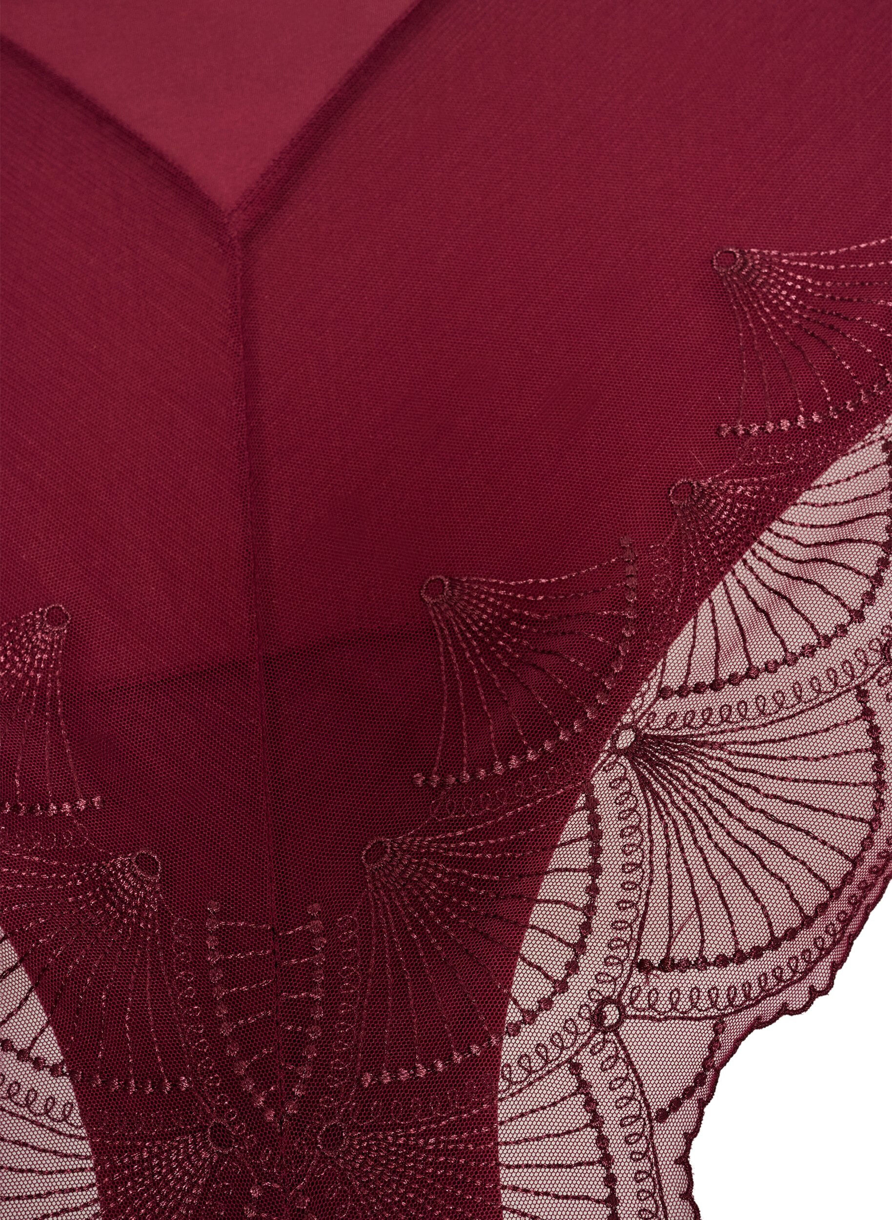 ZizziTrosor i mesh med broderade spetsdetaljer, R&ouml;d, Packshot image number 2