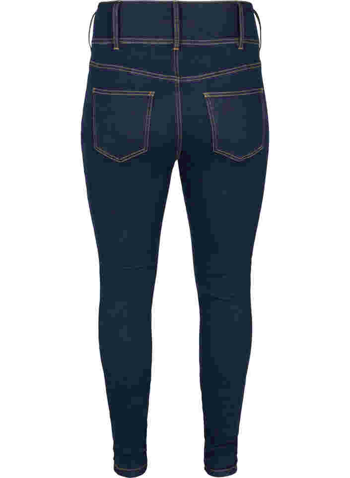 Super slim Bea jeans med extra hög midja, Unwashed, Packshot image number 1