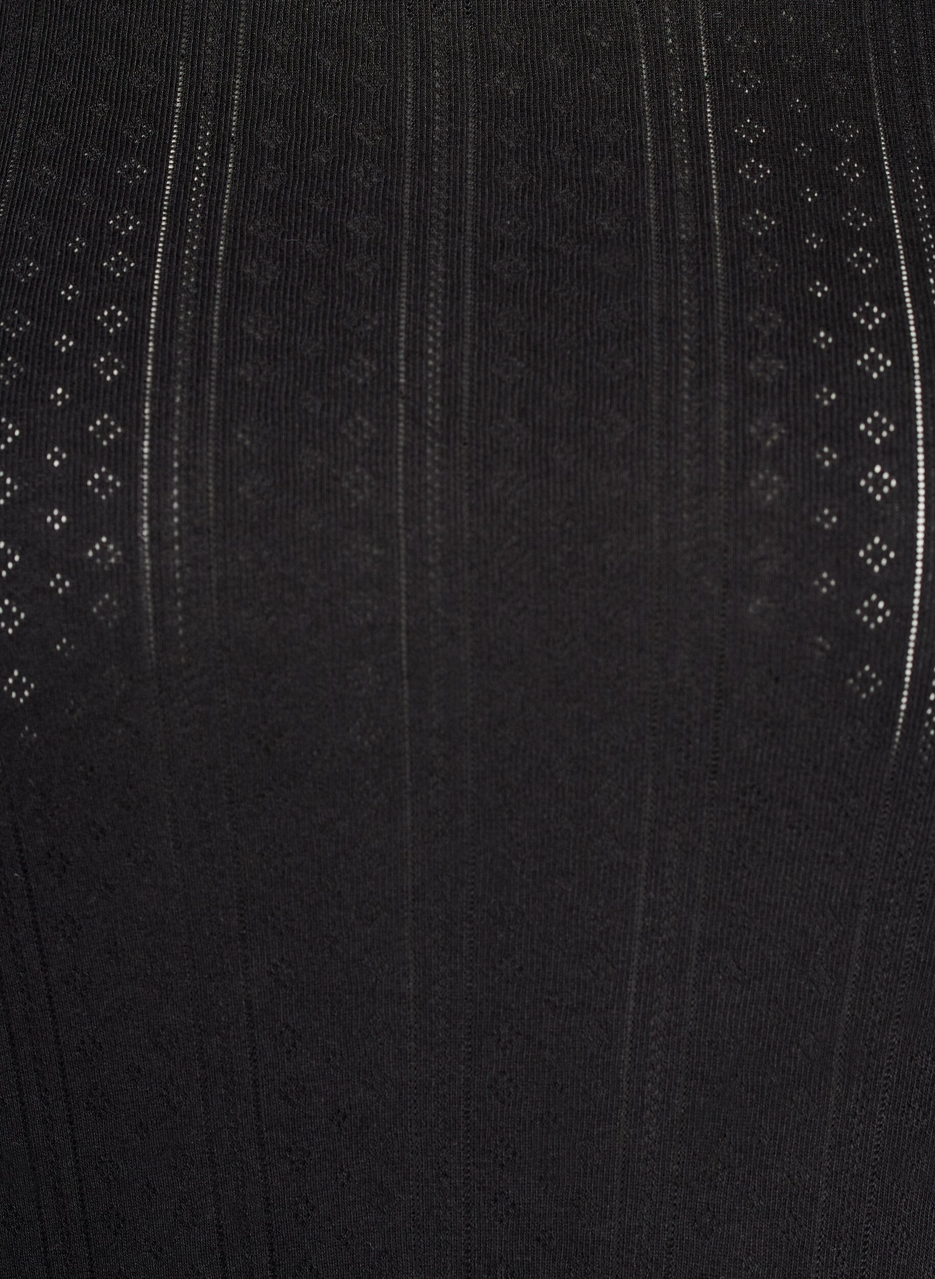 Zizzi T-shirt i bomull med h&aring;lbroderi, Svart, Packshot image number 2