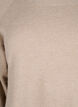 Lång stickad blus med knappdetalj i sidan, Simply Taupe Mel., Packshot image number 2
