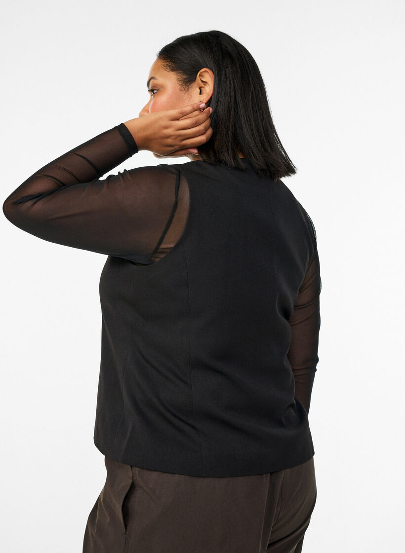 V&auml;st med kn&auml;ppning, Svart, Model image number 2